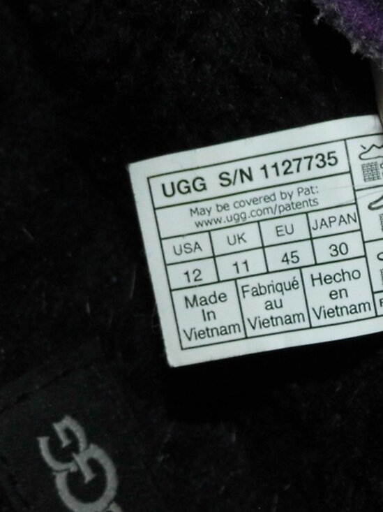 UGG Tasman LTA Black Nylon/Sheepskin Slippers Mens Size 12 - Picture 8 of 8